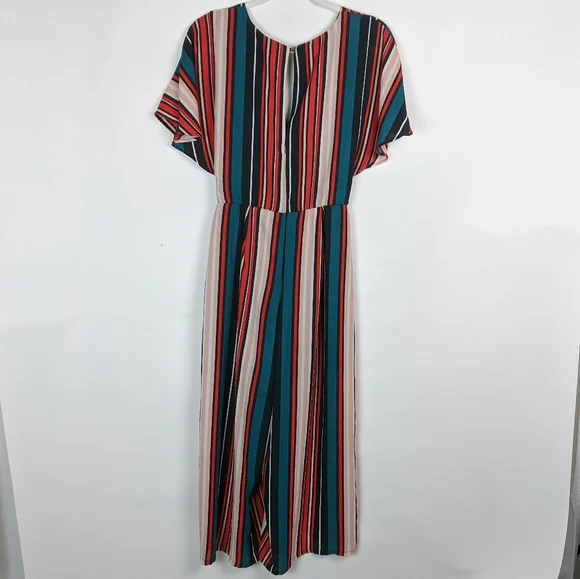 Leith Striped Tie Waist Wide Leg Cropped Jumpsuit - Picture 8 of 13